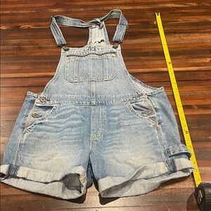 Abercrombie and Fitch Denim Overalls Shorts